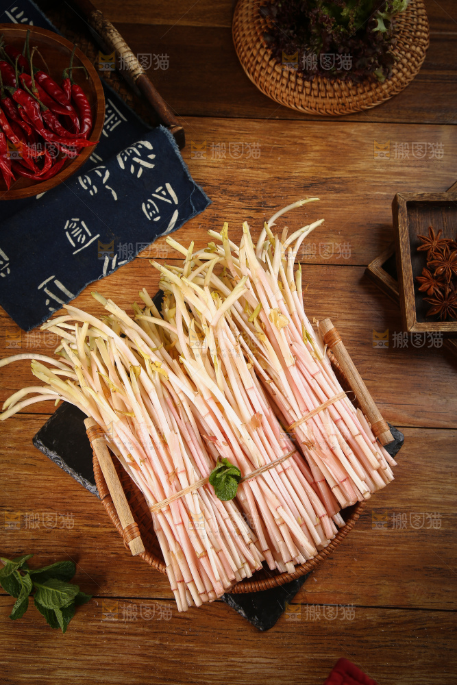 一篮折耳根嫩芽