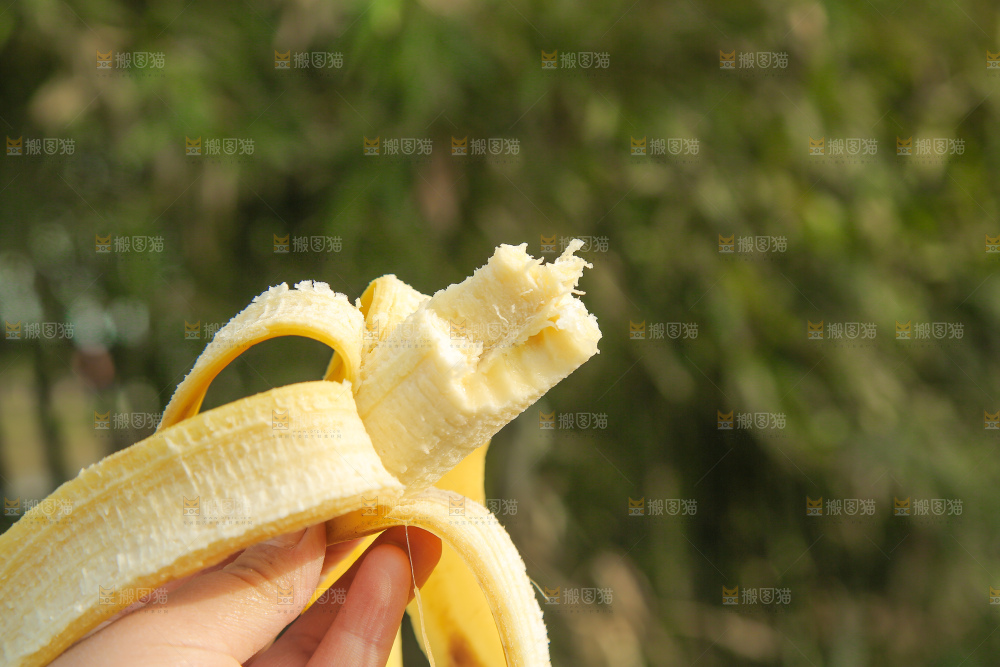 手里拿着香蕉