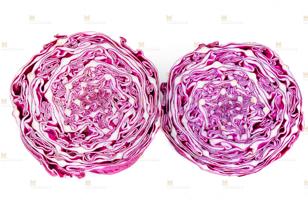 白底上放着甘蓝