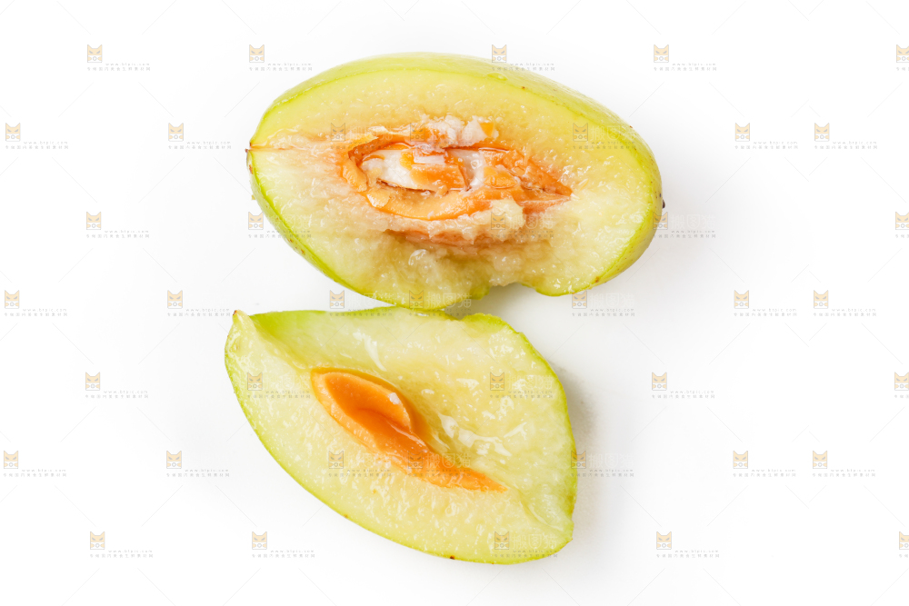 白底上的橄榄果