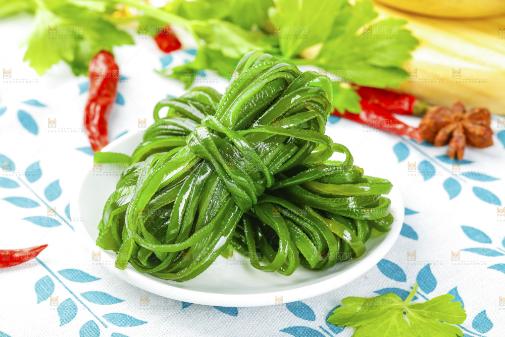 花布底上的山东海带丝