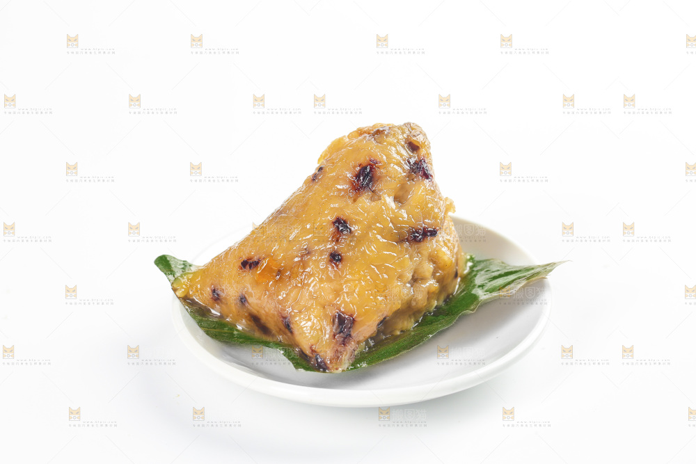 白底上的红豆粽