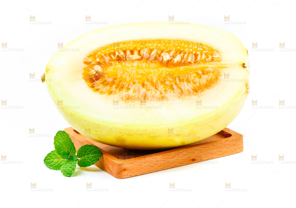 木板上的蜜瓜
