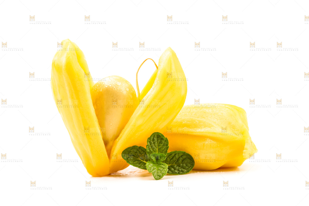 白底上放着海南菠萝蜜