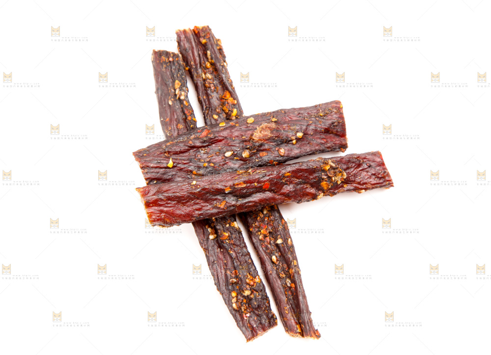 白底上的牛肉干