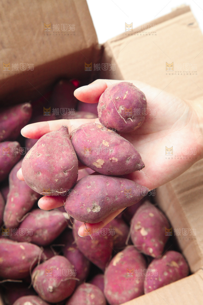 手里拿着鸡蛋小香薯