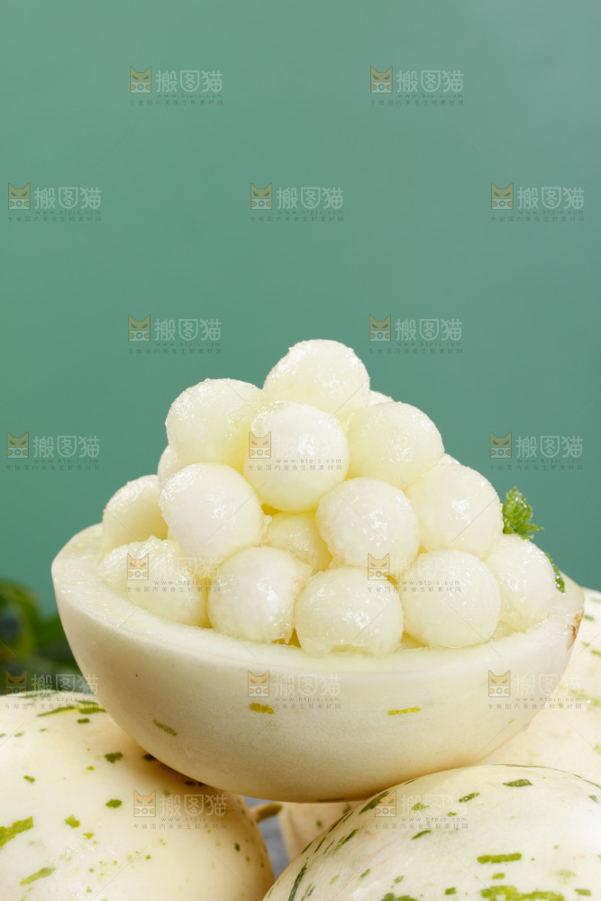 月露流星蜜瓜果肉特写
