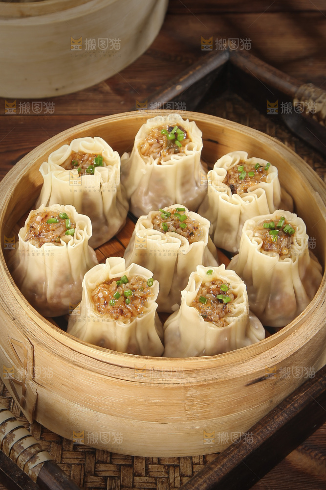 一笼鲜肉烧麦