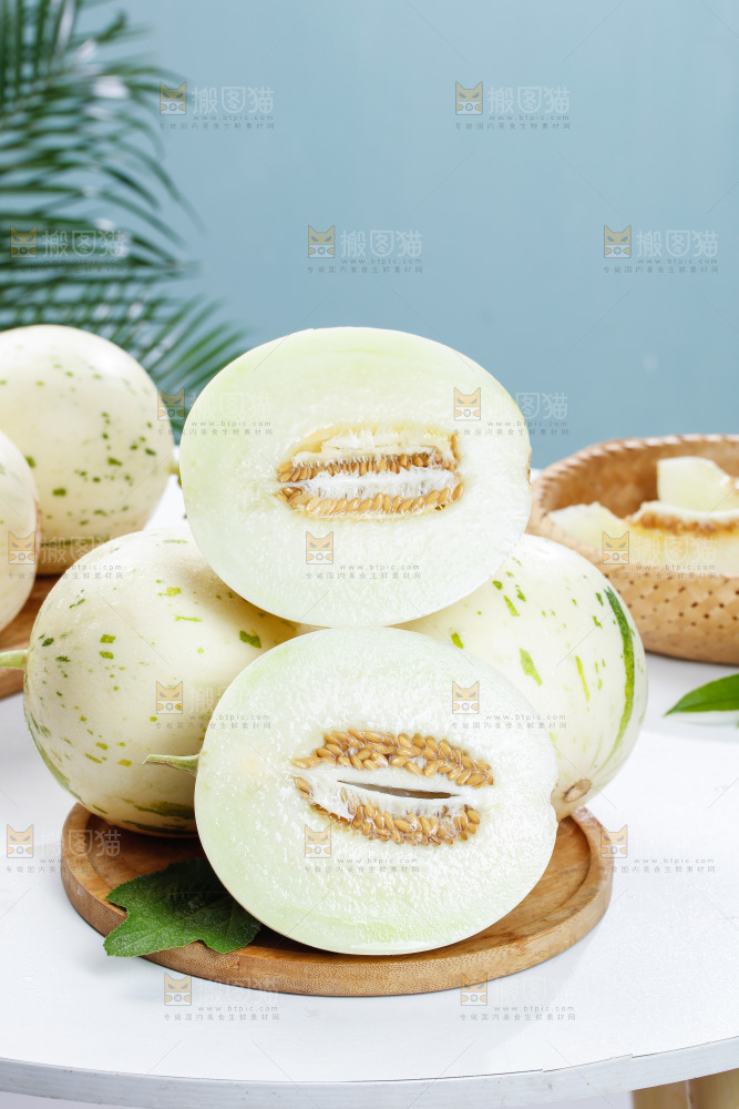 一堆月露流星蜜瓜