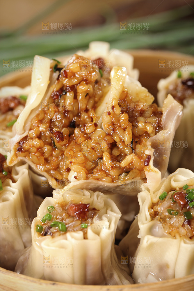 一笼鲜肉烧麦