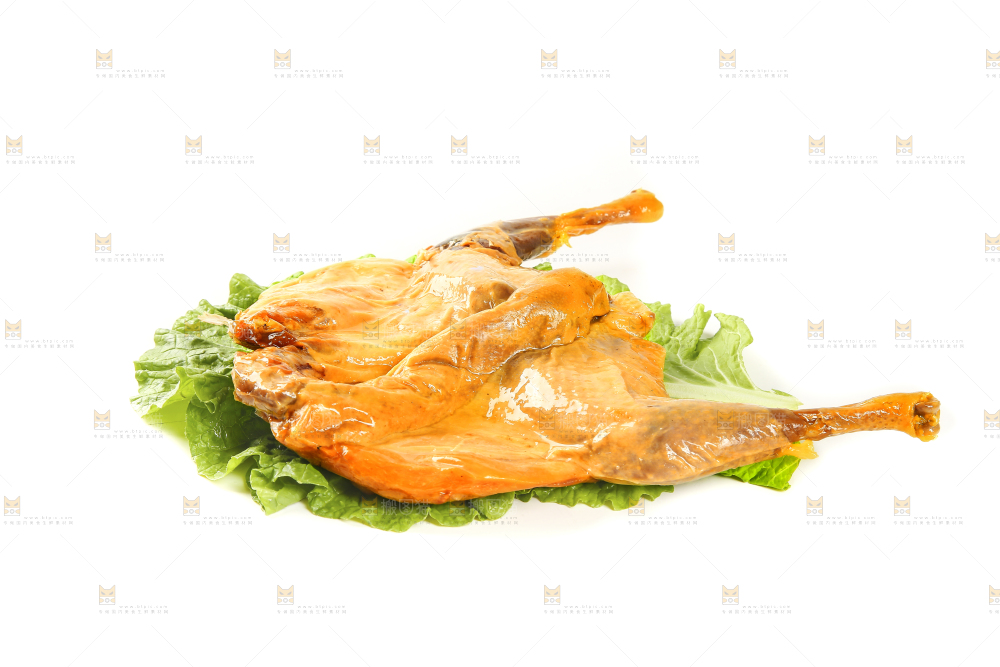 白底上放着风干鸡