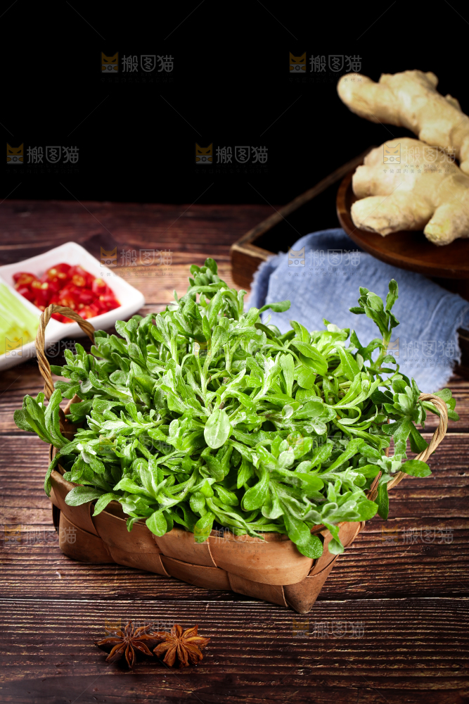 篮子里的清明草