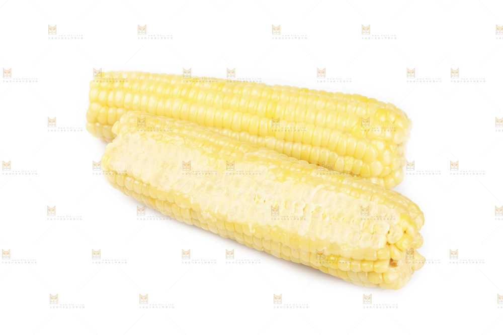 白底上的白糯玉米
