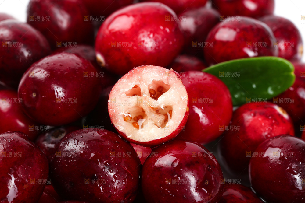 新鲜蔓越莓纹理