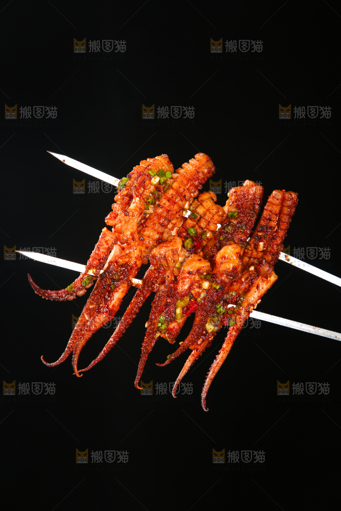 麻辣烧烤鱿鱼串