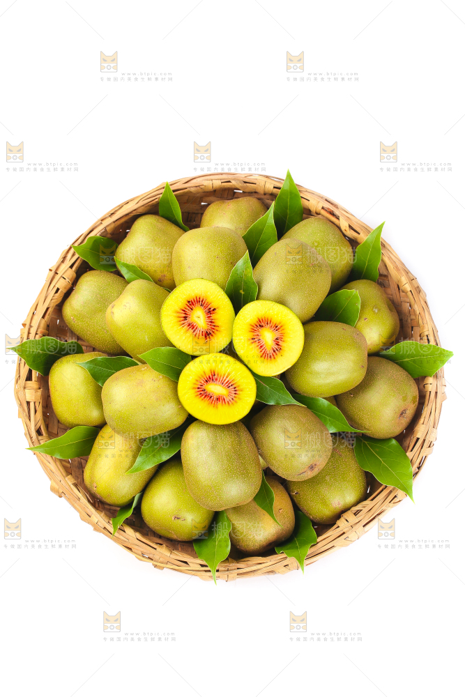 篮子里放着新鲜奇异果