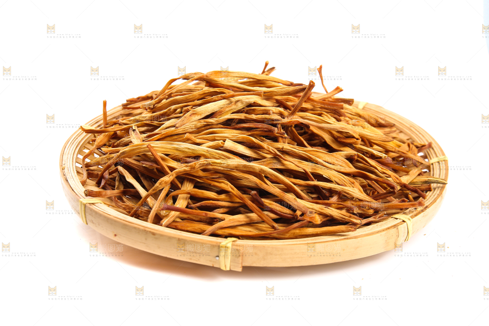 白底上的一篮干黄花