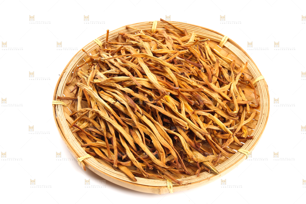 白底上的一篮干黄花