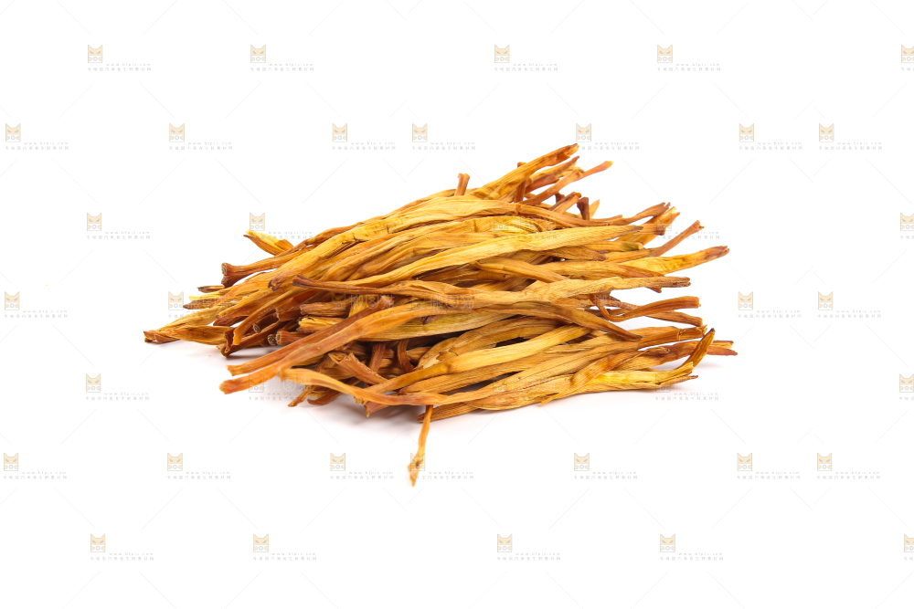 白底上的干黄花菜