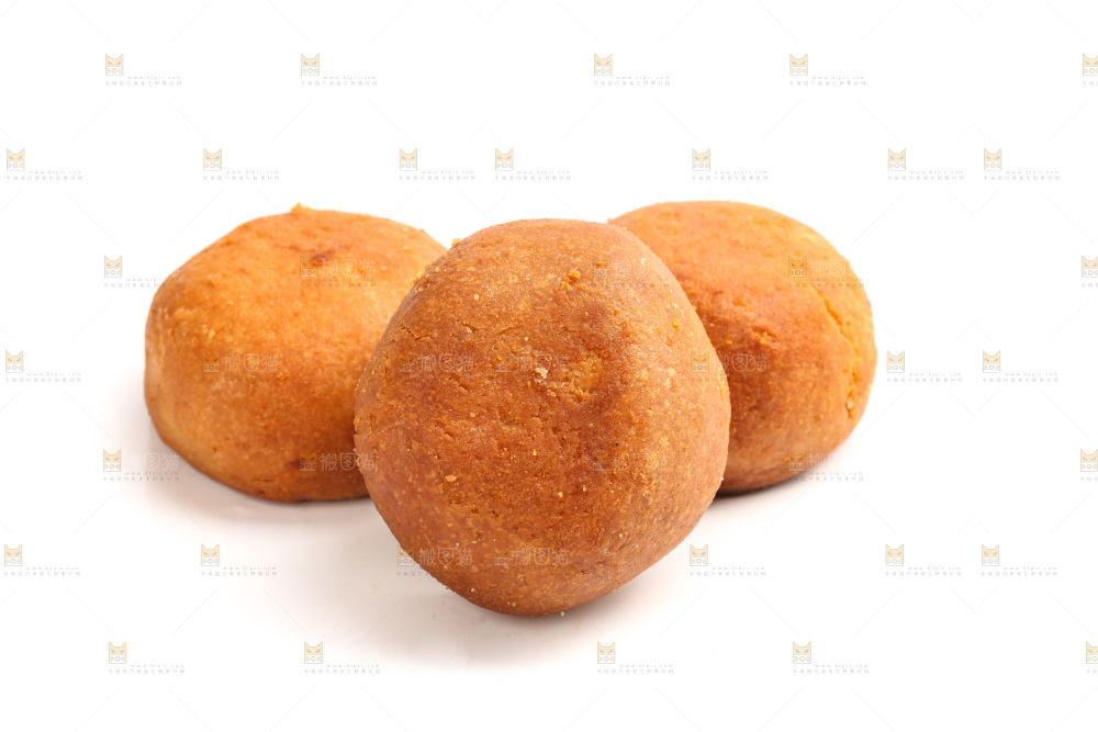 白底上的火腿月饼