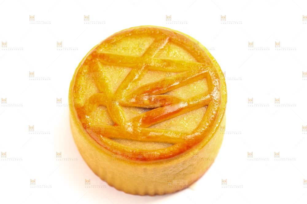 白底上的水果月饼