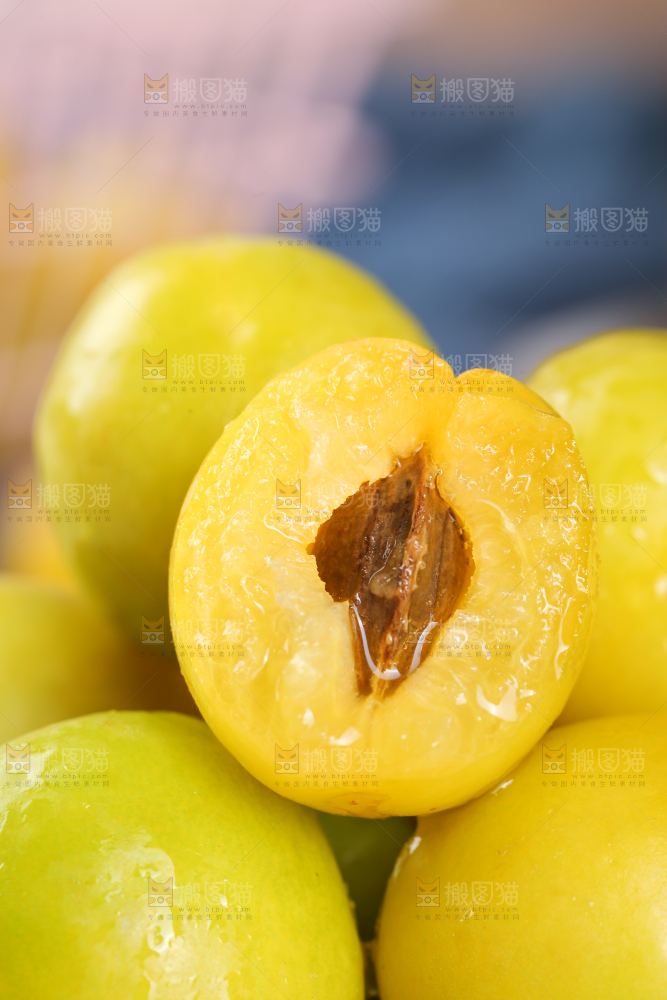 新鲜的小白杏