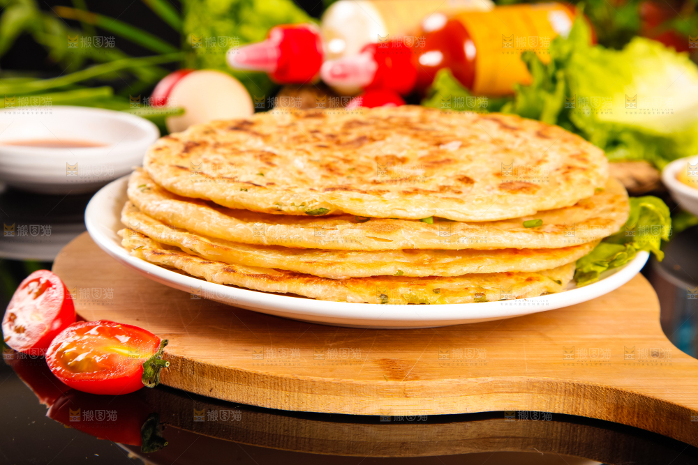 盘子里的煎手抓饼