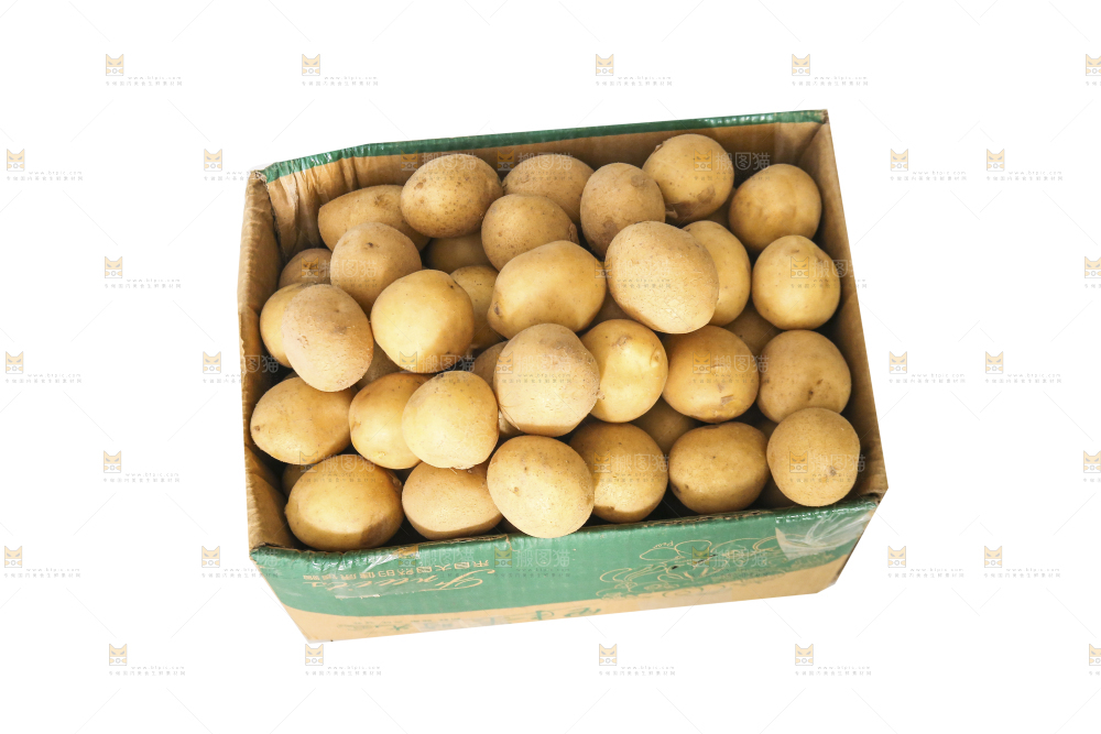 白底上的一箱恩施小土豆