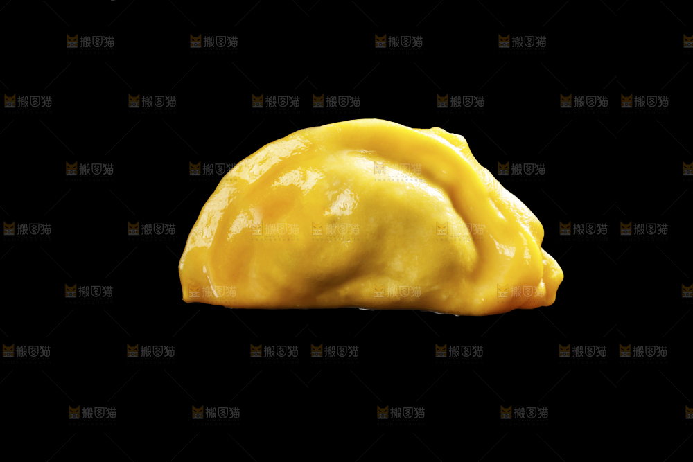 黑底上的黄花鱼大饺子