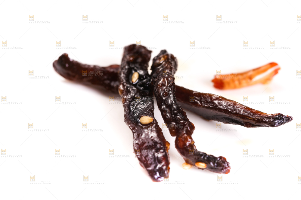 白底上的芥肉干