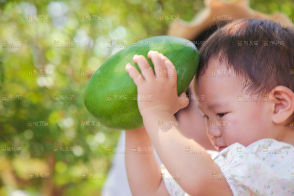 小孩手里拿着凯特芒