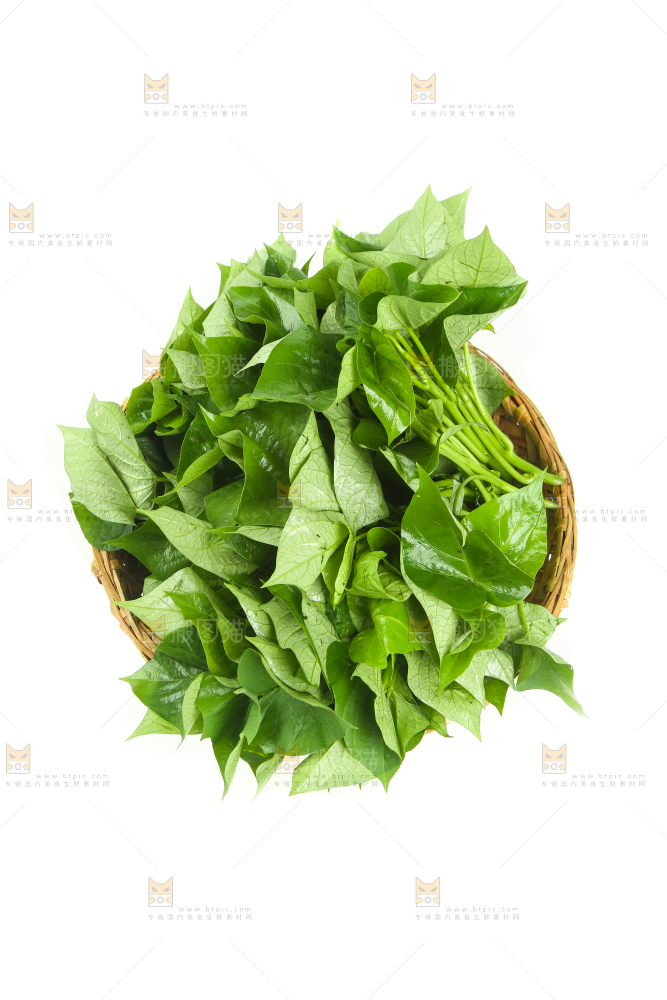 篮子里的红薯叶