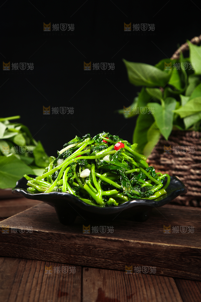 一盘炝炒苕尖