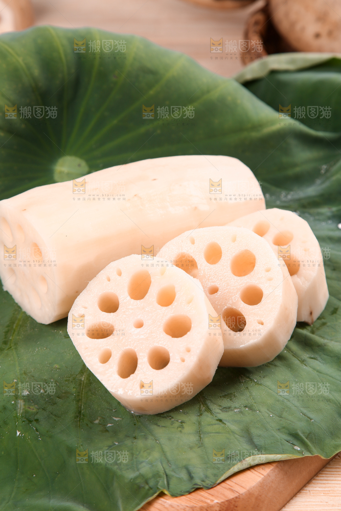 荷叶上的莲藕