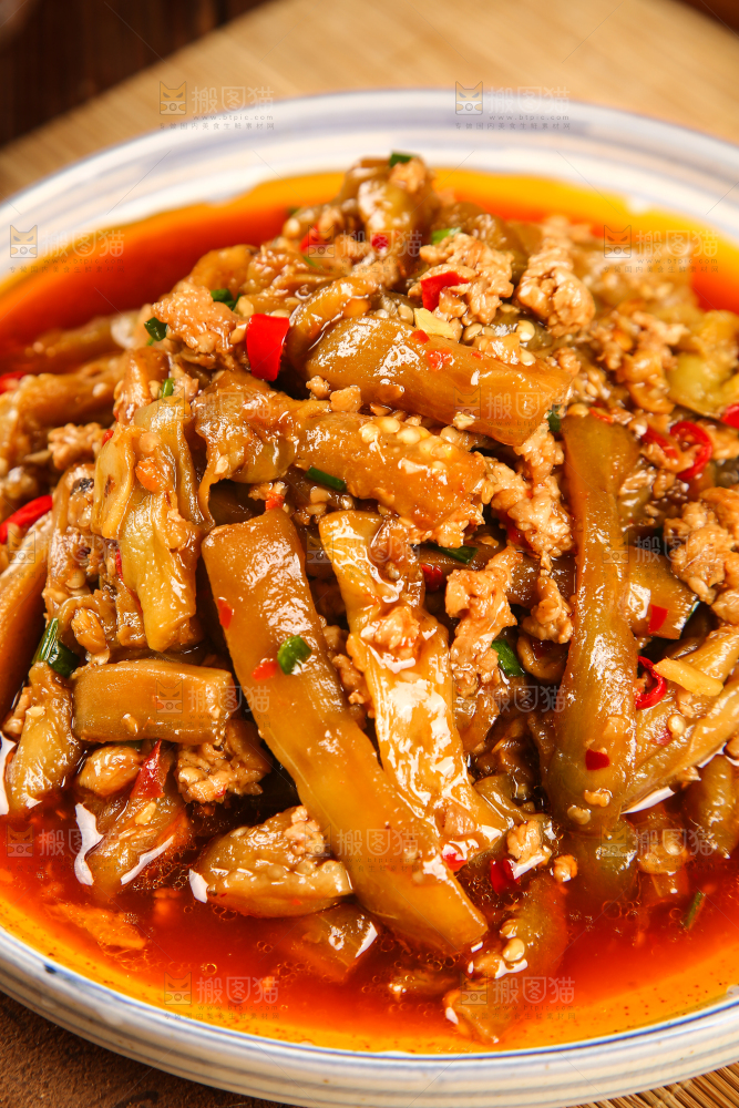 一盘肉沫茄子
