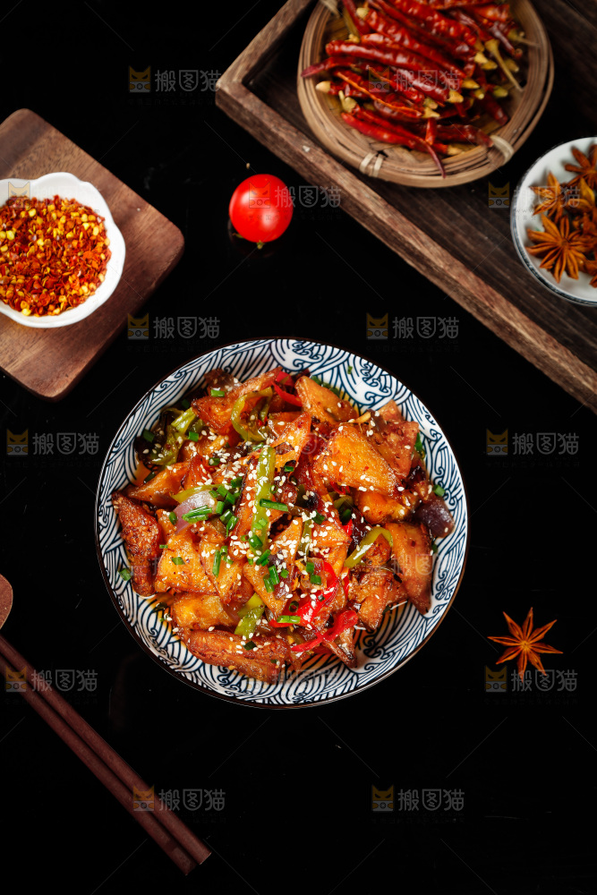 深底上一盘香辣米豆腐