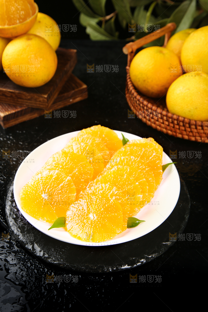 一盘爱媛果冻橙果肉