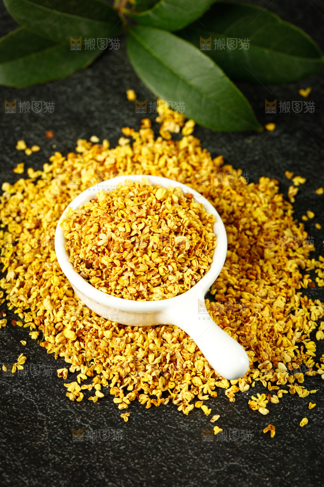 黑底上的广西桂花茶