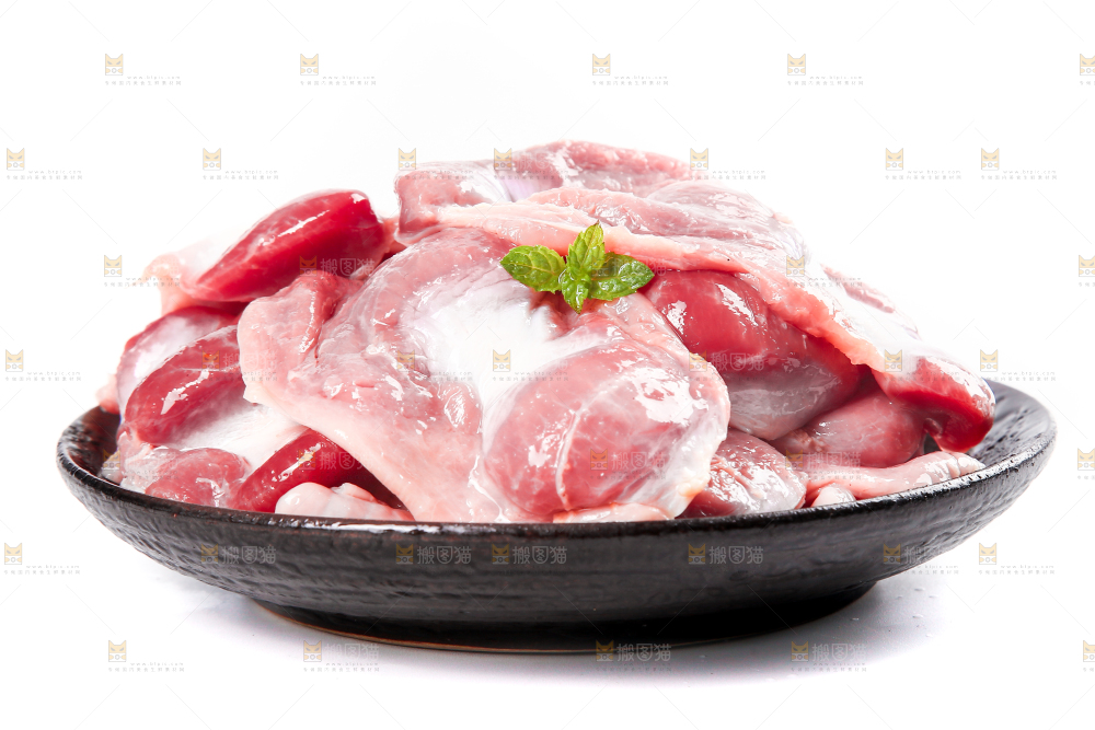 一盘生鲜鸡胗