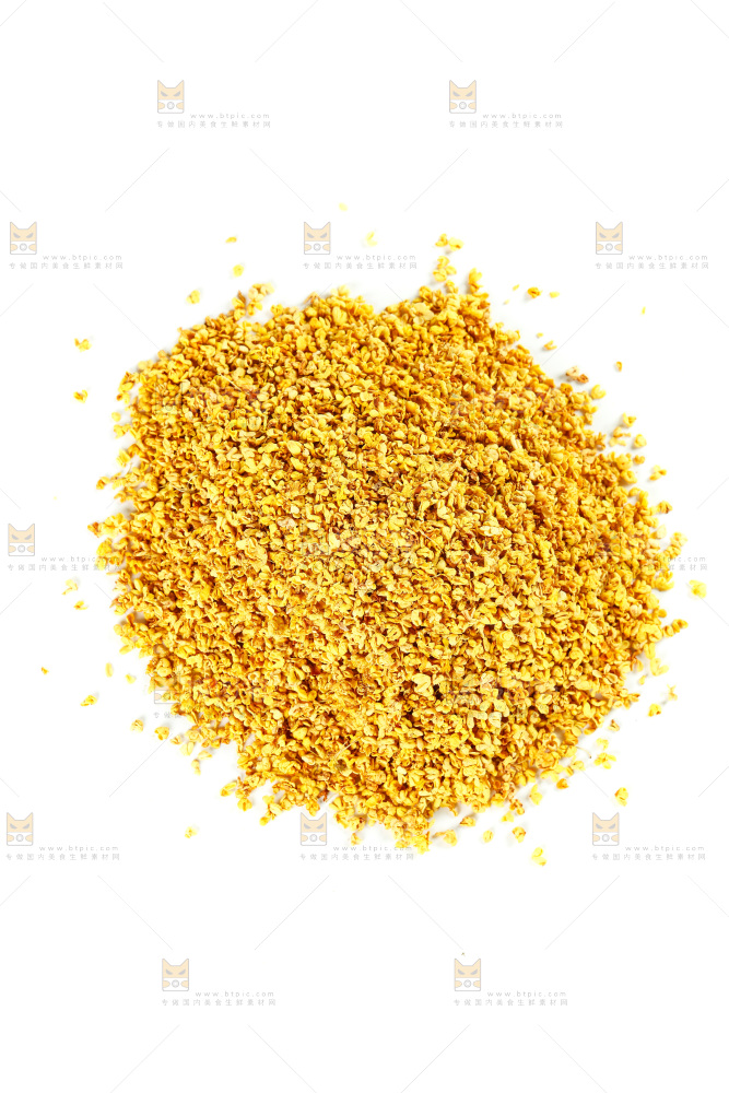 白底上一堆金桂花茶