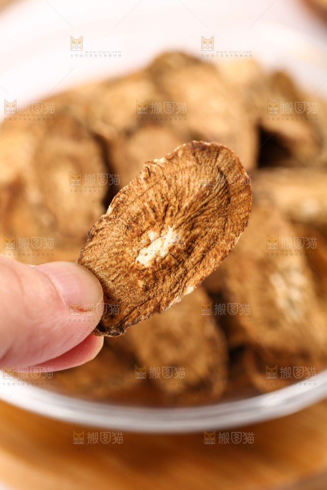 手里拿着牛蒡根