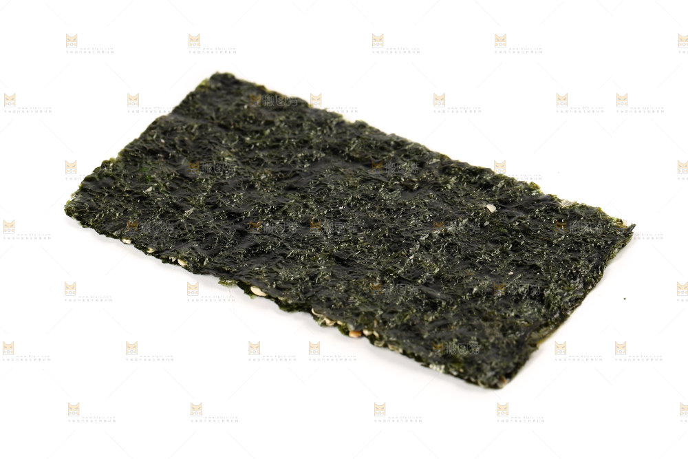 白底上的海苔片