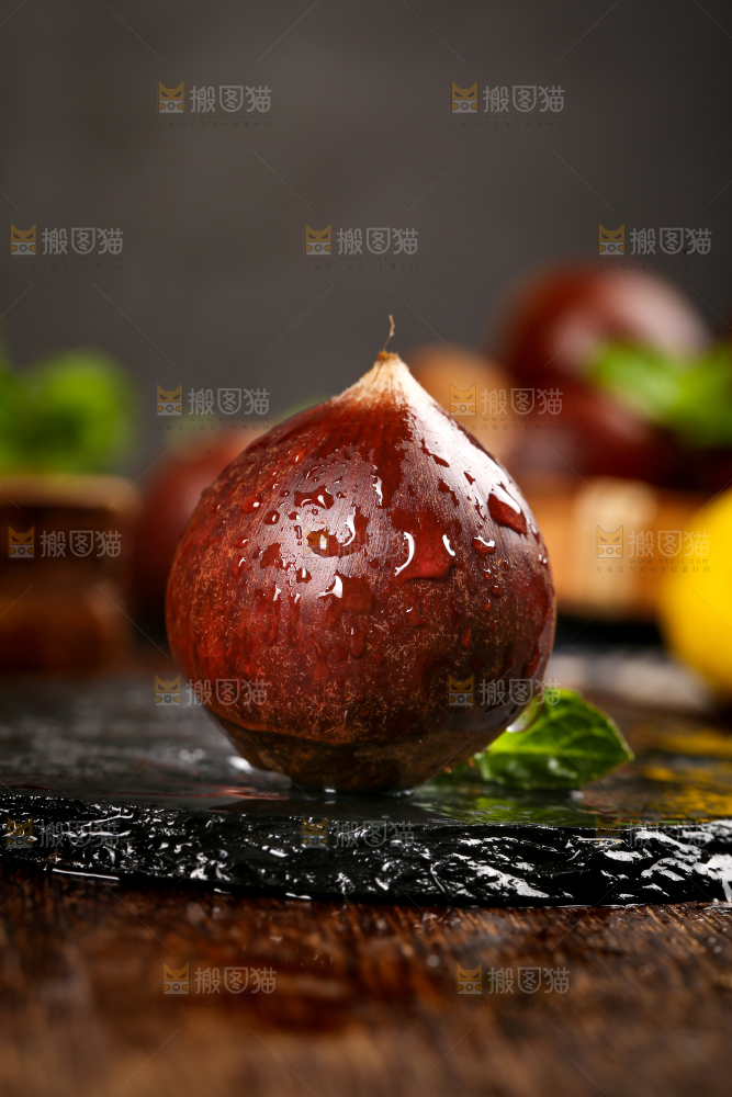 黑底上的锥栗
