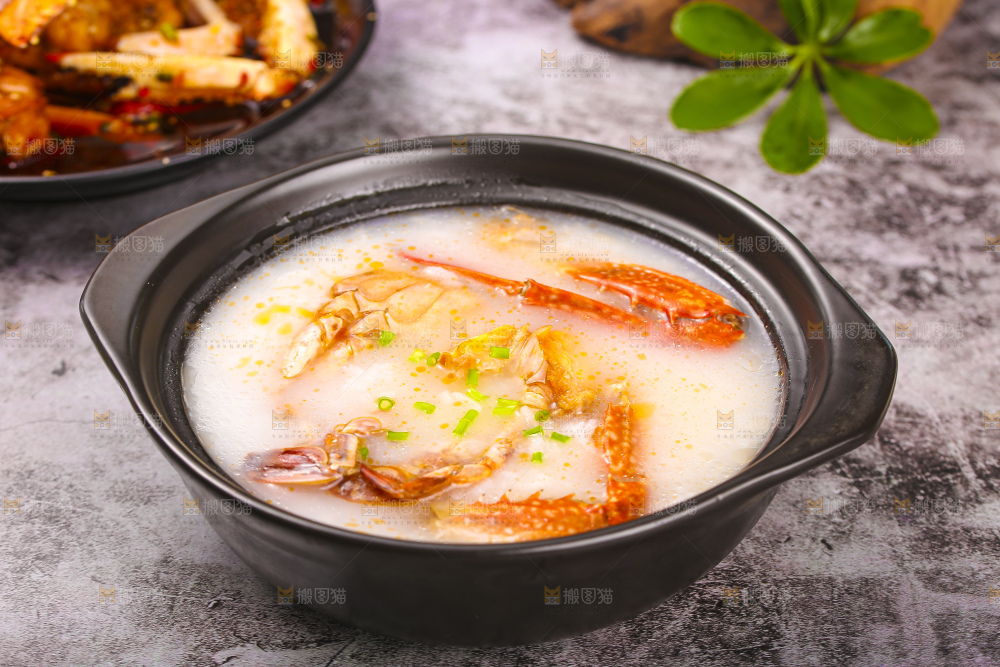 深底上的蟹粥