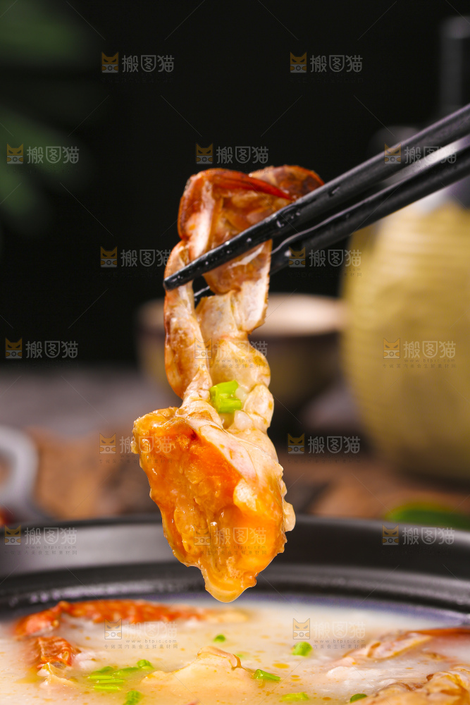 深底上的蟹粥
