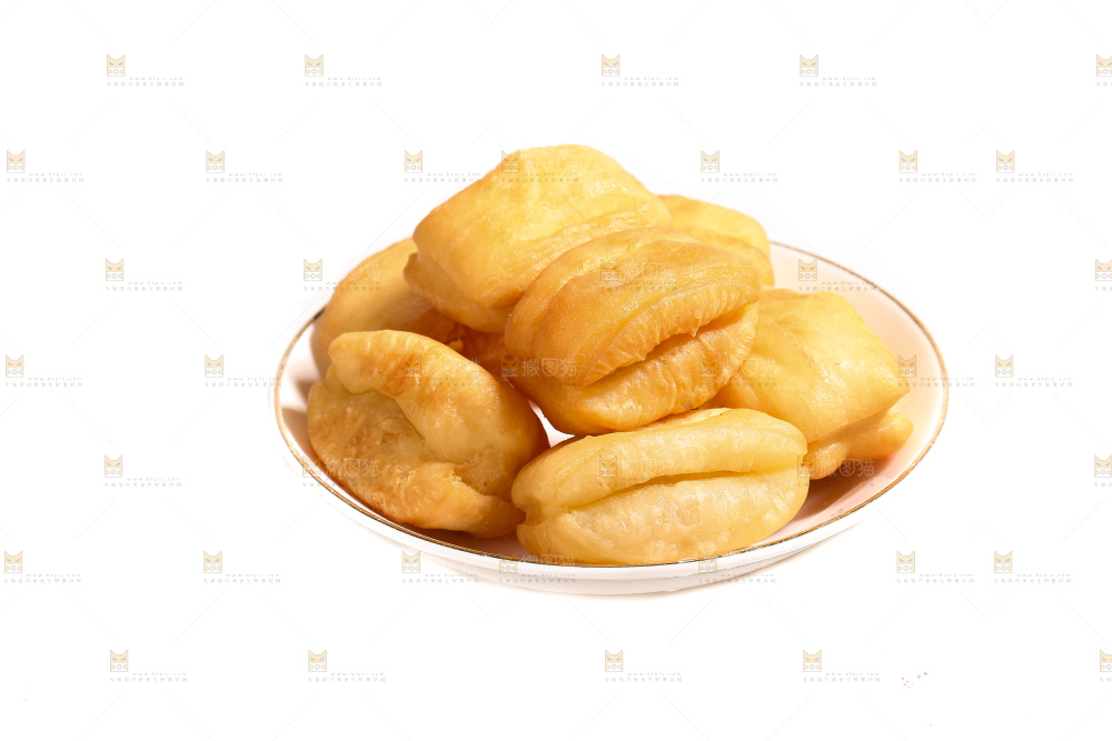 白底上的香酥油条