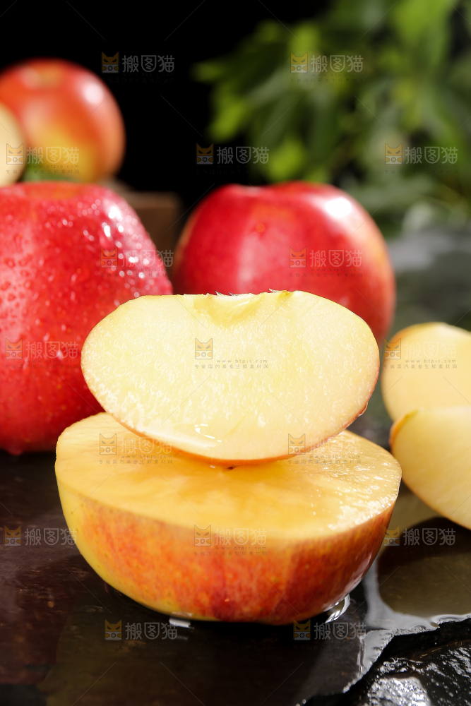 黑底上的高原红苹果