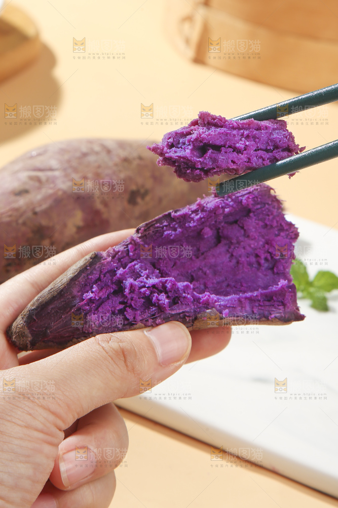 浅底上的板栗紫薯