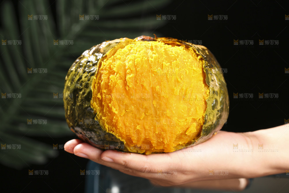 深底上的银栗南瓜