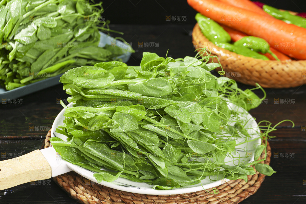 深底上的豌豆苗